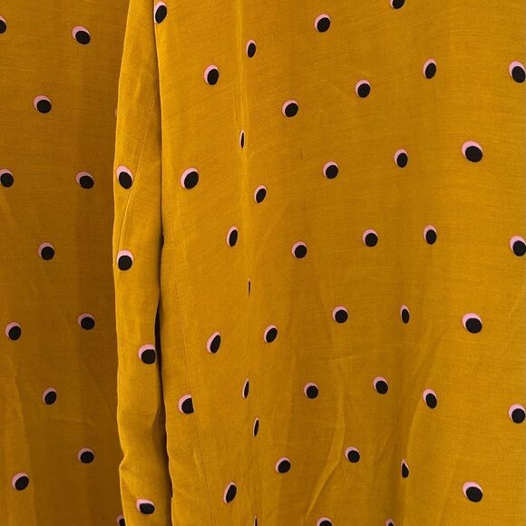 ASTR The Label Gold Print Polka Dot Wide Leg Viscose Pants Size Small - Picture 3 of 12